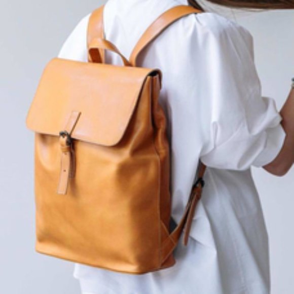 NEW! Le Bas Leather Backpack - Tan main image 2